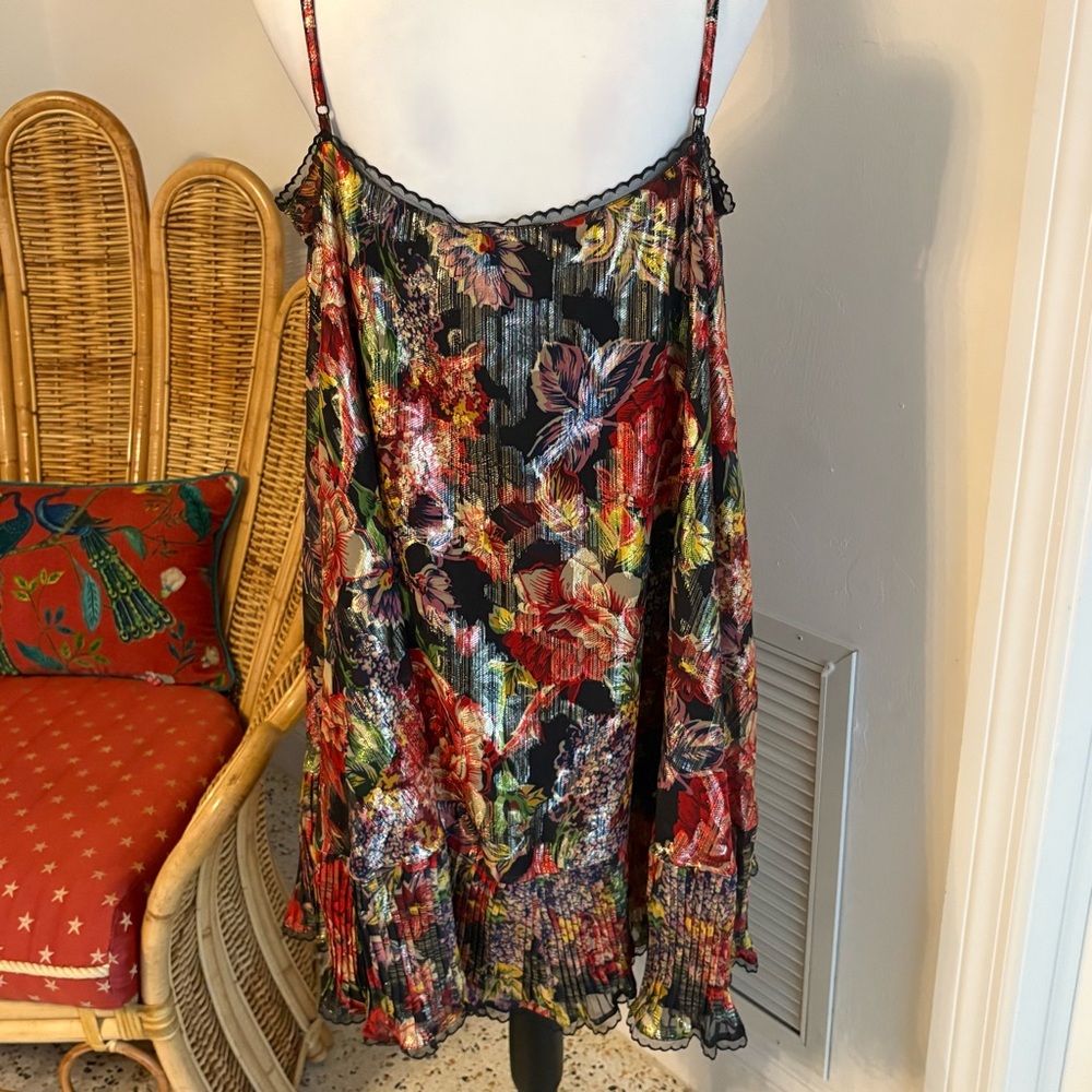 Love the Label Anthropologie Stunning Black Print Bohemian Dress! New! Large - Picture 10 of 15